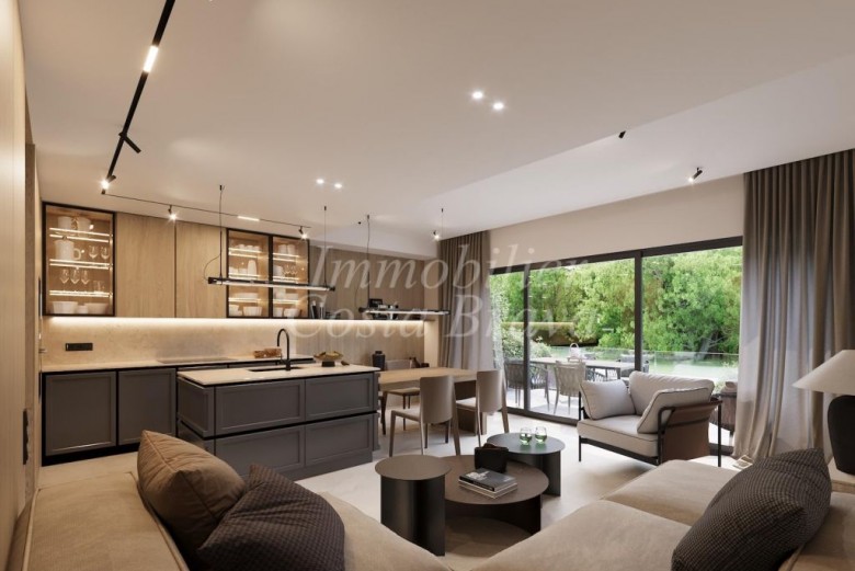 Elegant newly built semi-detached house with an A energy rating, with patio and a communal pool, for sale in S’Agaró