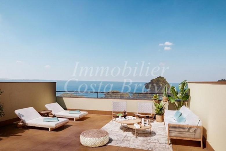 Newly built project of 24 apartments with fantastic views to the sea and beach for sale in Begur, Sa Punta